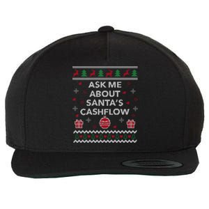 Ask Me About Santas Cash Flow Accountant Ugly Christmas Meaningful Gift Wool Snapback Cap