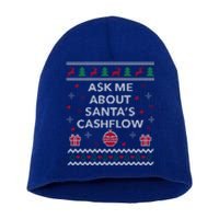 Ask Me About Santas Cash Flow Accountant Ugly Christmas Meaningful Gift Short Acrylic Beanie