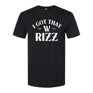 Ask Me About My Rizz I Got That W Rizz Funny Ironic Meme Softstyle CVC T-Shirt