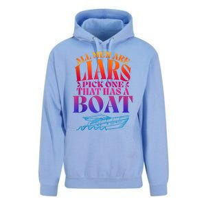 All Men Are Liars Pick One That Has A Boat All Men Are Liars Unisex Surf Hoodie