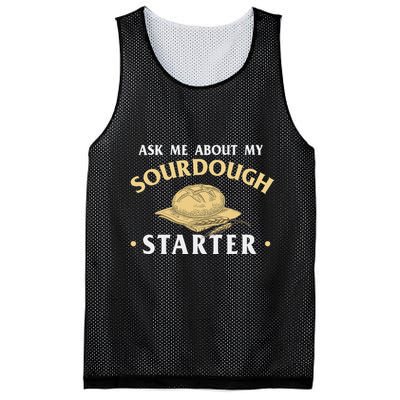 Ask Me About My Sourdough Starter Bread Baking Baker Bakery Mesh Reversible Basketball Jersey Tank