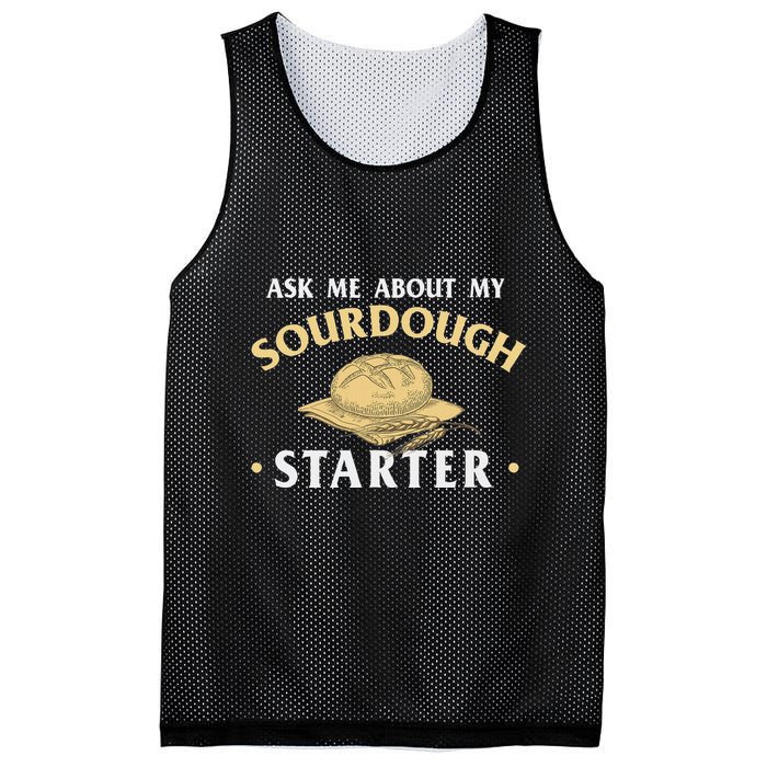 Ask Me About My Sourdough Starter Bread Baking Baker Bakery Mesh Reversible Basketball Jersey Tank