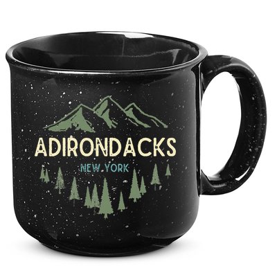 Adirondack Mountains Adirondacks New York Vintage Retro 15oz Campfire Ceramic Mug