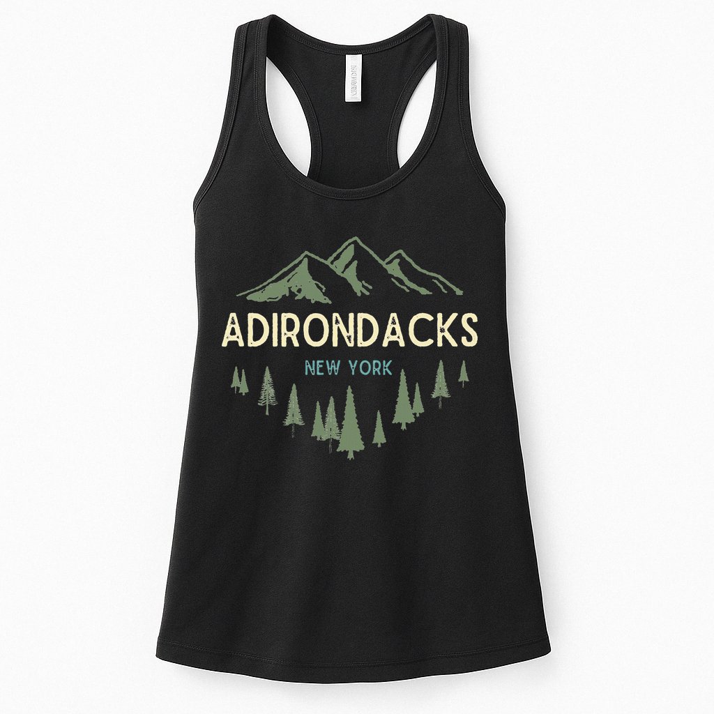 Adirondack Mountains Adirondacks New York Vintage Retro Womens Tank Top