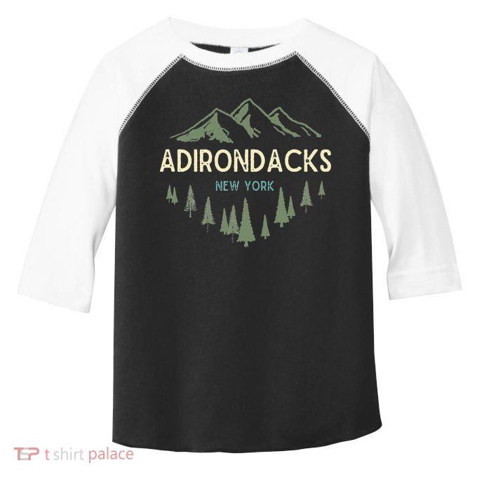 Adirondack Mountains Adirondacks New York Vintage Retro Toddler Fine Jersey T-Shirt
