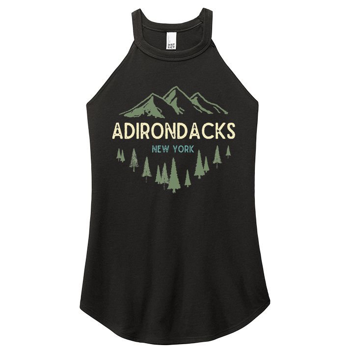 Adirondack Mountains Adirondacks New York Vintage Retro Women's Perfect Tri Rocker Tank