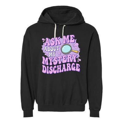 Ask Me About My Sarcastic Mystery Discharge Garment-Dyed Fleece Hoodie
