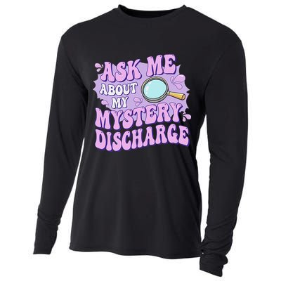 Ask Me About My Sarcastic Mystery Discharge Cooling Performance Long Sleeve Crew