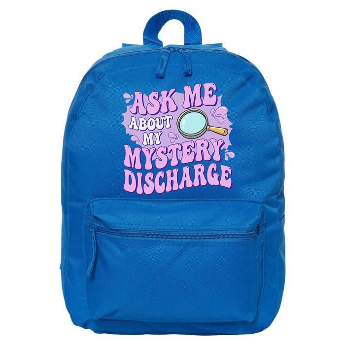 Ask Me About My Sarcastic Mystery Discharge 16 in Basic Backpack