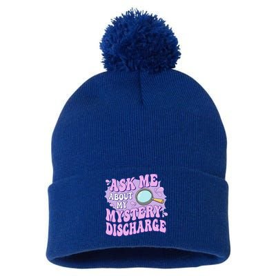 Ask Me About My Sarcastic Mystery Discharge Pom Pom 12in Knit Beanie