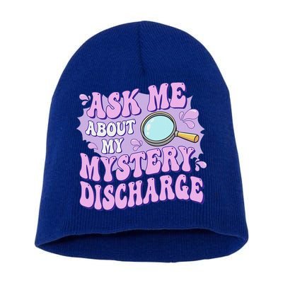 Ask Me About My Sarcastic Mystery Discharge Short Acrylic Beanie