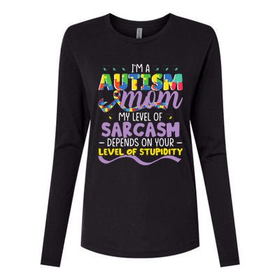 Autism Mom Awareness funny support month Womens Cotton Relaxed Long Sleeve T-Shirt