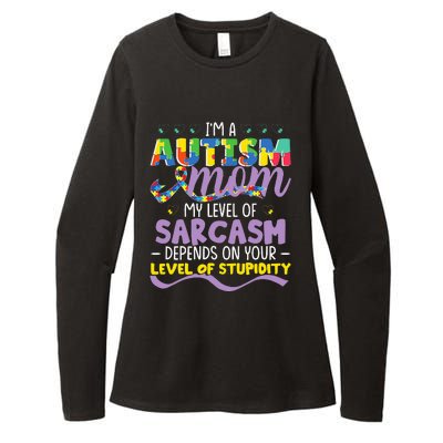 Autism Mom Awareness funny support month Womens CVC Long Sleeve Shirt