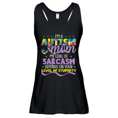 Autism Mom Awareness funny support month Ladies Essential Flowy Tank