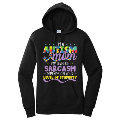 Autism Mom Awareness funny support month Women's Pullover Hoodie