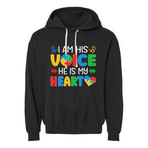 Autistic Mom Autistic Dad Autism Awareness Month Garment-Dyed Fleece Hoodie