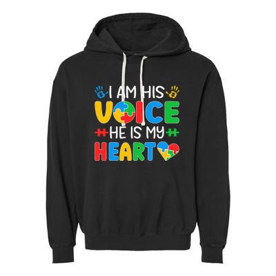 Autistic Mom Autistic Dad Autism Awareness Month Garment-Dyed Fleece Hoodie