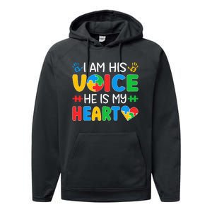 Autistic Mom Autistic Dad Autism Awareness Month Performance Fleece Hoodie