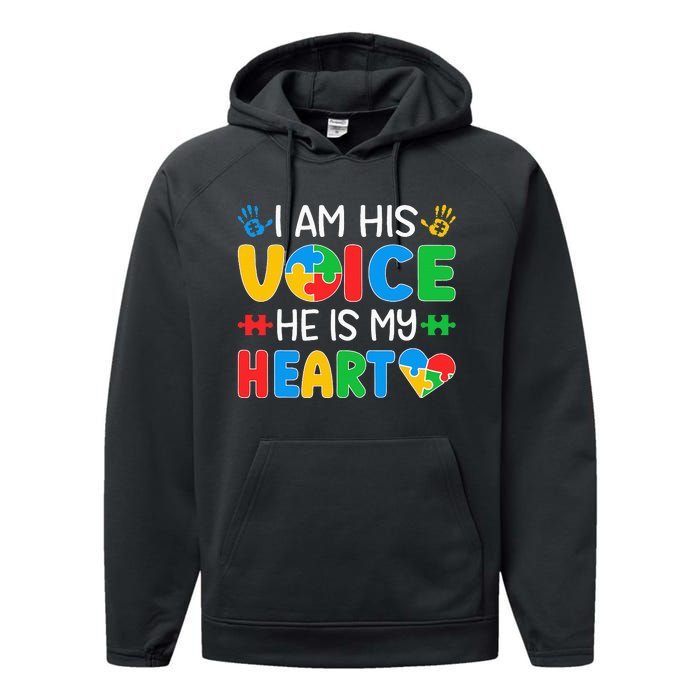 Autistic Mom Autistic Dad Autism Awareness Month Performance Fleece Hoodie