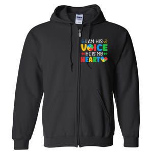 Autistic Mom Autistic Dad Autism Awareness Month Full Zip Hoodie