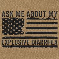 Ask Me About My Explosive Diarrhea Cotton Canvas Backpack