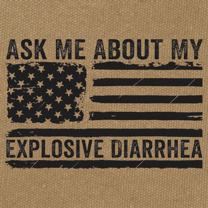 Ask Me About My Explosive Diarrhea Cotton Canvas Backpack