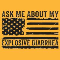Ask Me About My Explosive Diarrhea Pom Pom 12in Knit Beanie