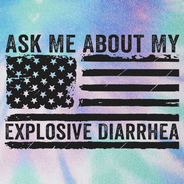 Ask Me About My Explosive Diarrhea Legacy Tie Dye Trucker Hat