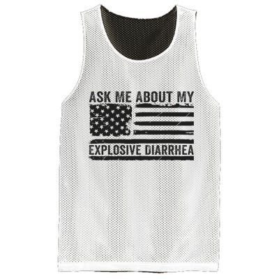 Ask Me About My Explosive Diarrhea Mesh Reversible Basketball Jersey Tank