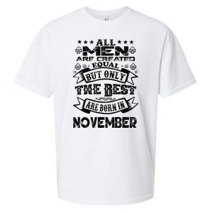 All M.En Are Created Equal But The Best Are Born In November Sueded Cloud Jersey T-Shirt