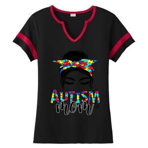 Autism Mom Autism Awareness Autism Mother Support Meaningful Gift Ladies Halftime Notch Neck Tee