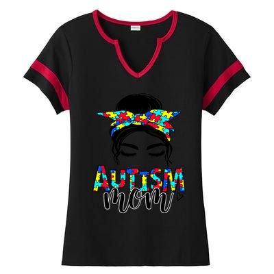 Autism Mom Autism Awareness Autism Mother Support Meaningful Gift Ladies Halftime Notch Neck Tee