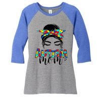 Autism Mom Autism Awareness Autism Mother Support Meaningful Gift Women's Tri-Blend 3/4-Sleeve Raglan Shirt