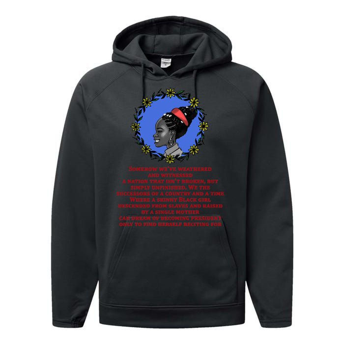 Amanda Gorman Poem Performance Fleece Hoodie