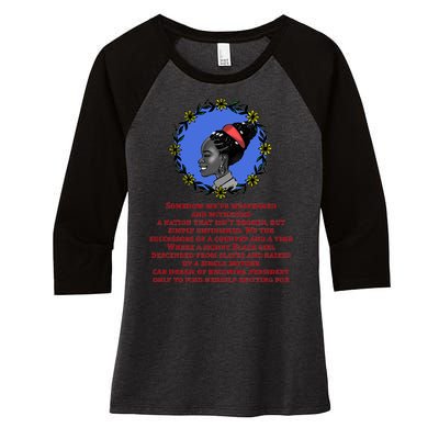 Amanda Gorman Poem Women's Tri-Blend 3/4-Sleeve Raglan Shirt