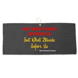 Amanda Gorman Poet What Stands Before Us Large Microfiber Waffle Golf Towel