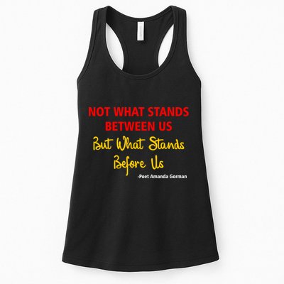 Amanda Gorman Poet What Stands Before Us Womens Tank Top