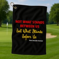 Amanda Gorman Poet What Stands Before Us Golf Towel