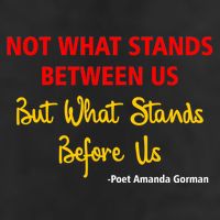 Amanda Gorman Poet What Stands Before Us Golf Towel