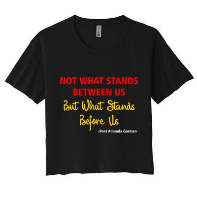 Amanda Gorman Poet What Stands Before Us Crop Top