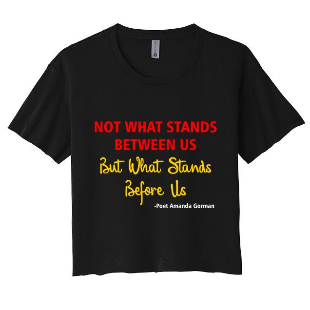 Amanda Gorman Poet What Stands Before Us Crop Top