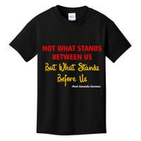 Amanda Gorman Poet What Stands Before Us Kids T-Shirt