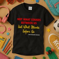 Amanda Gorman Poet What Stands Before Us Kids T-Shirt