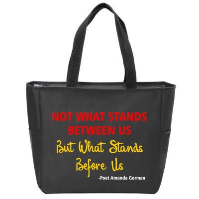 Amanda Gorman Poet What Stands Before Us Zip Tote Bag