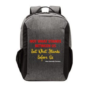 Amanda Gorman Poet What Stands Before Us Vector Backpack