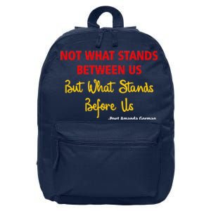 Amanda Gorman Poet What Stands Before Us 16 in Basic Backpack