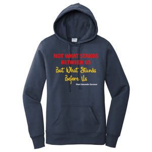 Amanda Gorman Poet What Stands Before Us Women's Pullover Hoodie