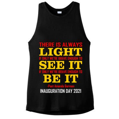 Amanda Gorman There Is Always Light Be It Inauguration Day 2021 Ladies PosiCharge Tri-Blend Wicking Tank