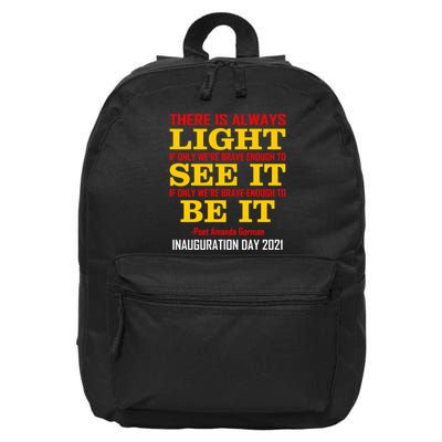 Amanda Gorman There Is Always Light Be It Inauguration Day 2021 16 in Basic Backpack