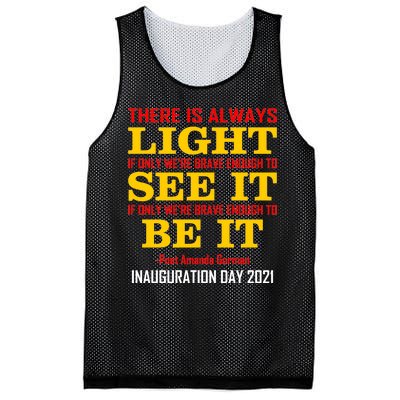 Amanda Gorman There Is Always Light Be It Inauguration Day 2021 Mesh Reversible Basketball Jersey Tank